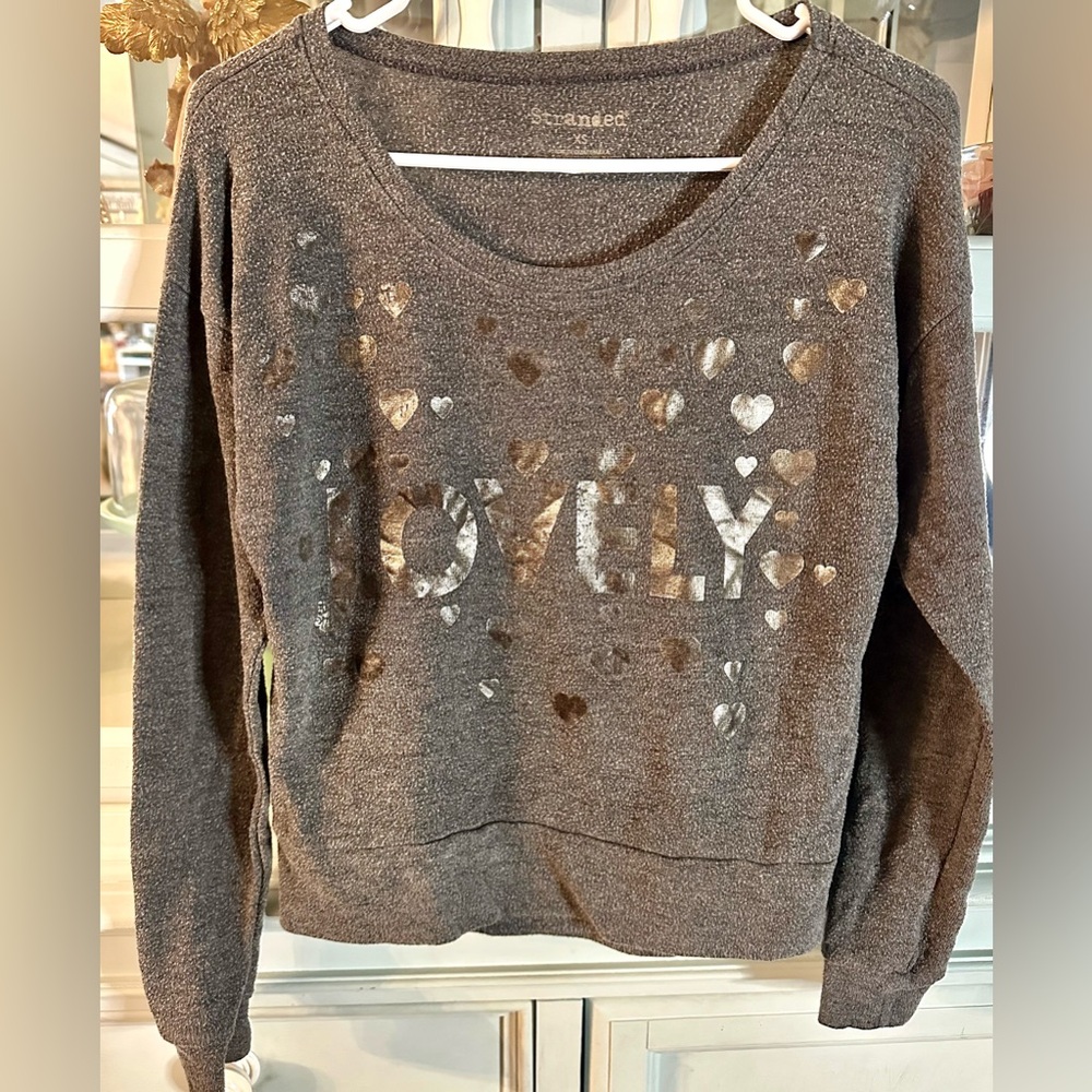 Stranded Dark Gray Heart Sweater